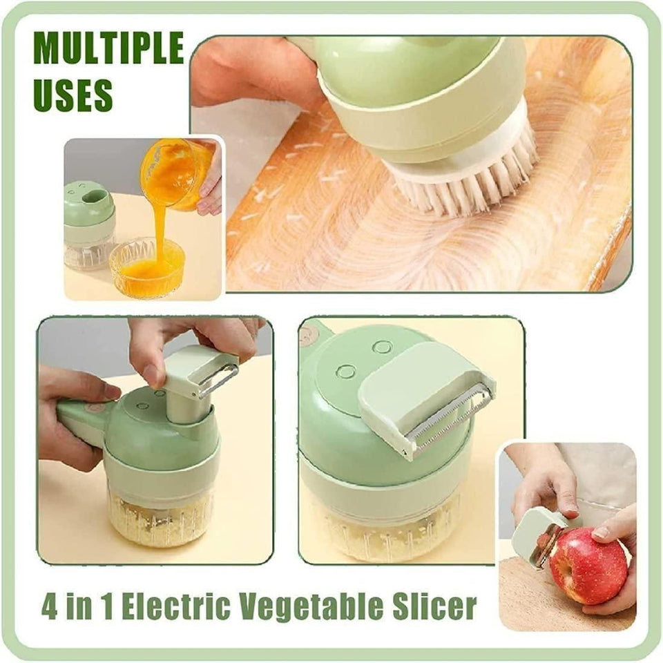 Veas 4 in 1 Portable Electric Vegetable Cutter Set