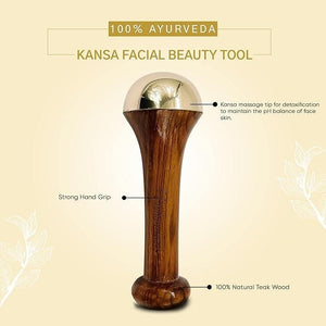 Veas Kansa Face Massager Wood Handle