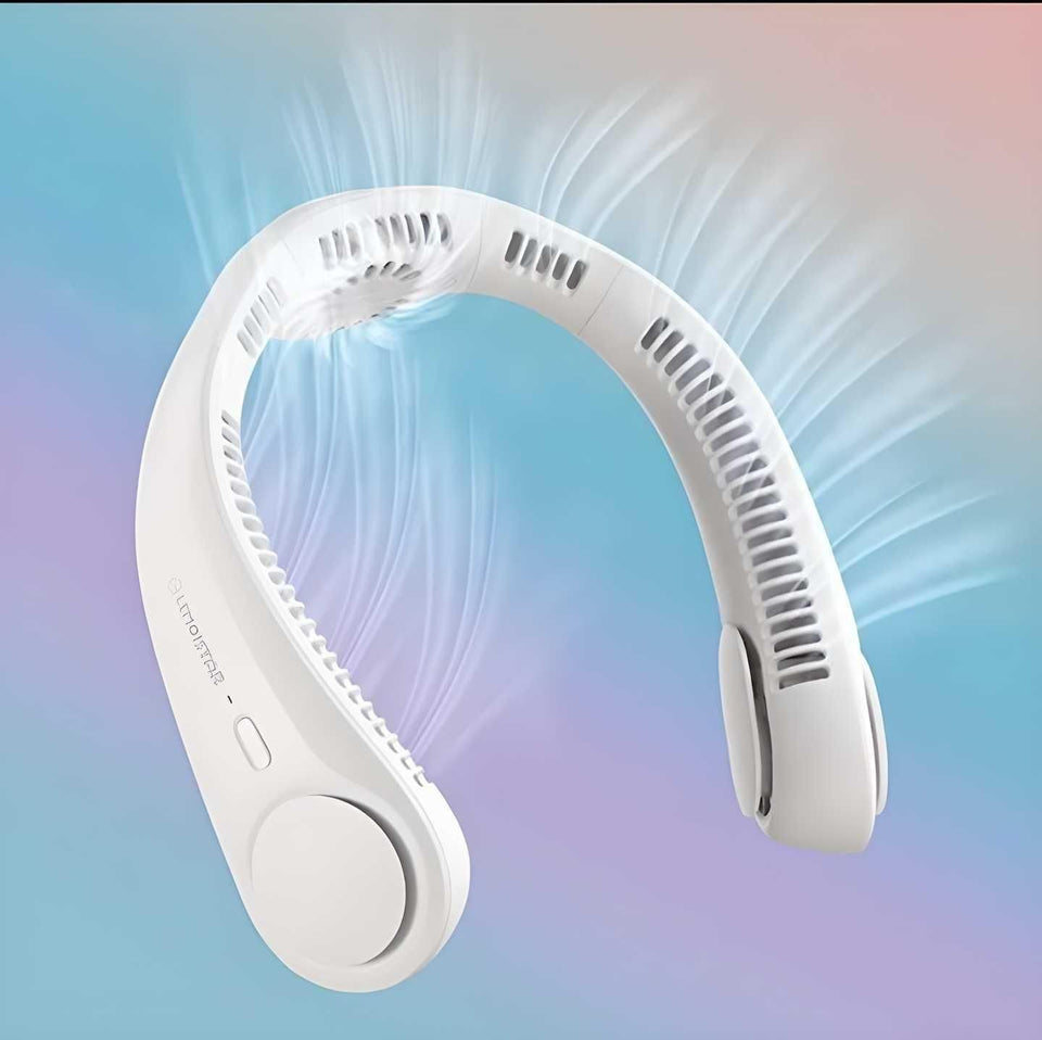 V Portable Bladeless Hanging Rechargeable Neck Fan